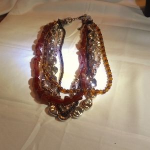 Multi strand bead necklace
